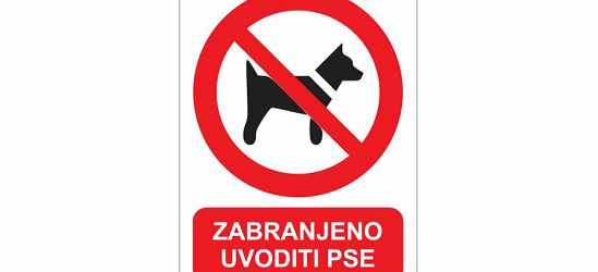 ETIKETE <zabranjeno za pse>