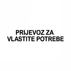 ETIKETE <prijevoz za vlastite potrebe>