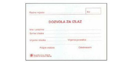 DOZVOLA ZA IZLAZ