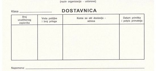 DOSTAVNICA