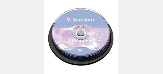 DVD-R 4,7GB 1-16x spindl pk10kom,Verbatim,matt silver