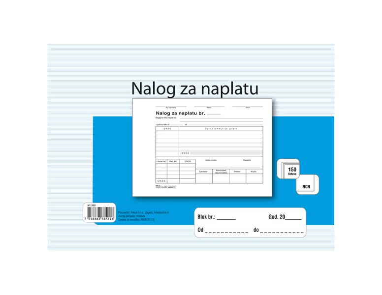 NALOG ZA NAPLATU